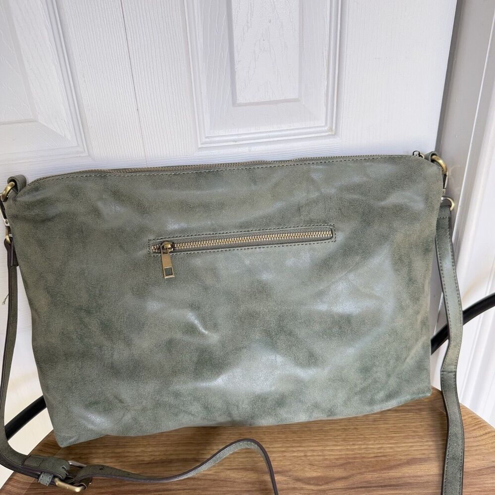 Joy Susan Synthetic Leather Green Shoulder Bag - Picture 13 of 16